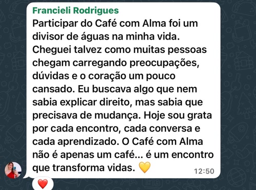Depoimento Francieli Rodrigues